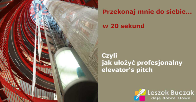 Jak napisać elevator's pitch
